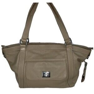 Barr & Barr New York Beige Leather Tote Purse